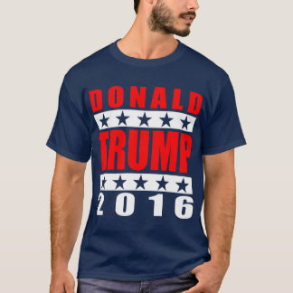 Camiseta Donald Trump 2016 para o T dos azuis marinhos do