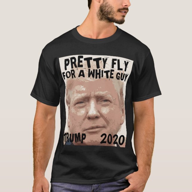 CAMISETA DONALD TRUMP 2020, VOO BONITO PARA UMA CARA BRANCA (Frente)