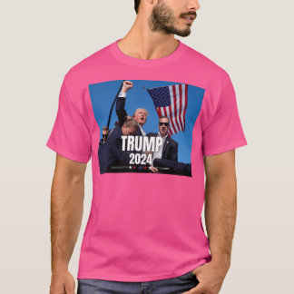 Camiseta Donald Trump 2024 Assassinato Sobrevive ao Aumento