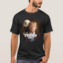 Camiseta Donald Trump 2024 Foto - águia careca no ombro