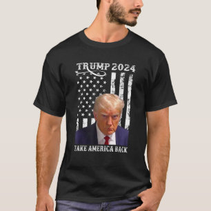 Camiseta Donald Trump 2024 Mug Shot Retira A América