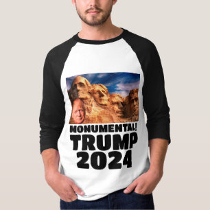 CAMISETA DONALD TRUMP 2024 ON MOUNT RUSHMORE T-SHIRT