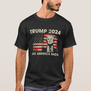 Camiseta Donald Trump 2024 Recupere a bandeira americana