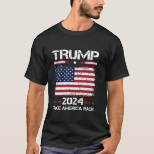 Camiseta Donald Trump 2024 Retire a América do Patriótico E