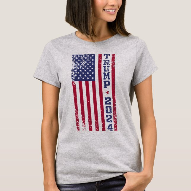Camiseta Donald Trump 2024 - T-Shirt em apuros (Frente)