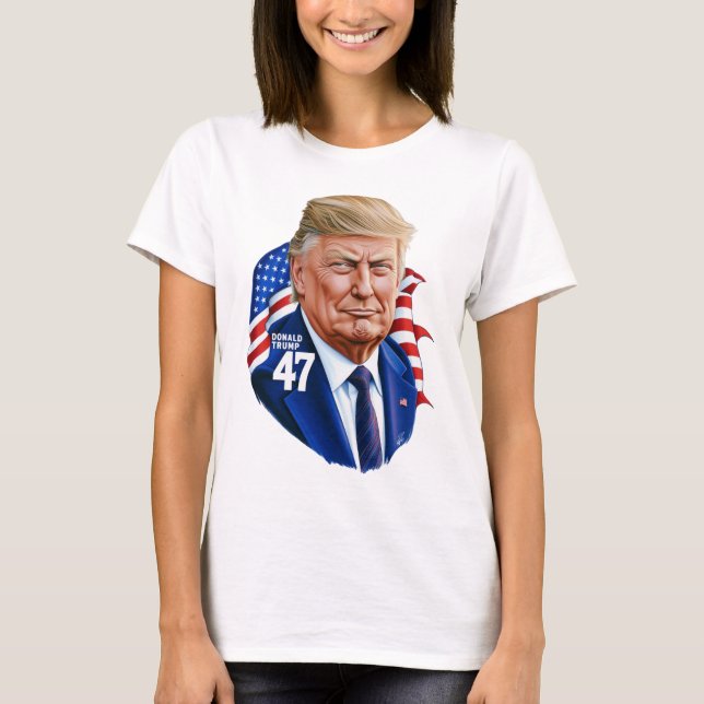 Camiseta Donald Trump 2024 Vencedor Presidencial 47 (Frente)