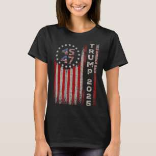 Camiseta Donald Trump 2025 Pega a bandeira americana