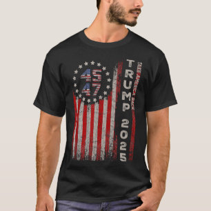Camiseta Donald Trump 2025 Pega a bandeira americana