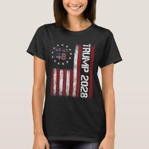 Camiseta Donald Trump 2028 Trump 45 47 48º Presidente Ameri