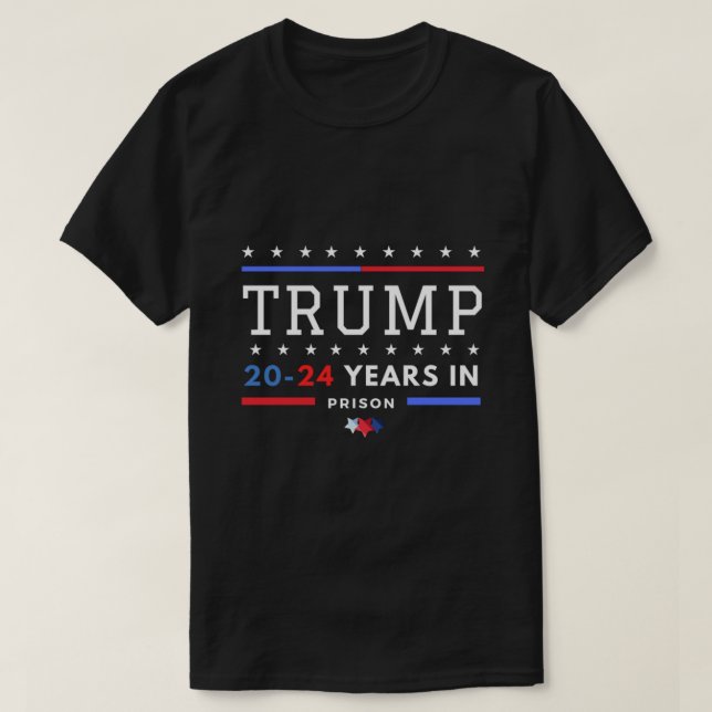 Camiseta Donald Trump 20-24 Anos Na Prisão De T-Shirt Essen (Frente do Design)