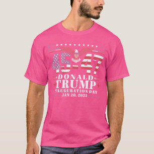 Camiseta Donald Trump 45-47 Dia da Inauguração 2025 Patriót