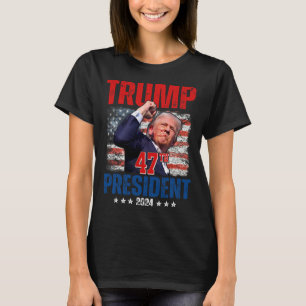 Camiseta Donald Trump 47.º Presidente 2024 Inauguração de T