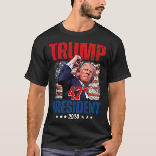 Camiseta Donald Trump 47.º Presidente 2024 Inauguração de T