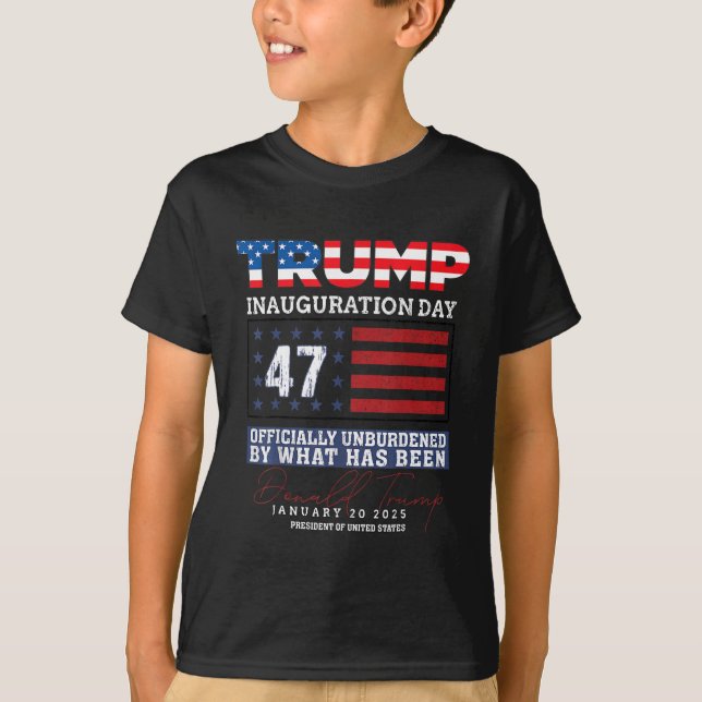 Camiseta Donald Trump 47.º Presidente 2025 Inauguração dos  (Frente)