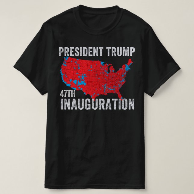 Camiseta Donald Trump 47.º Presidente 2025 Inauguração EUA (Frente do Design)