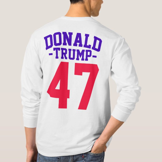 Camiseta Donald Trump 47 Eleição Presidencial 2024 (Verso)
