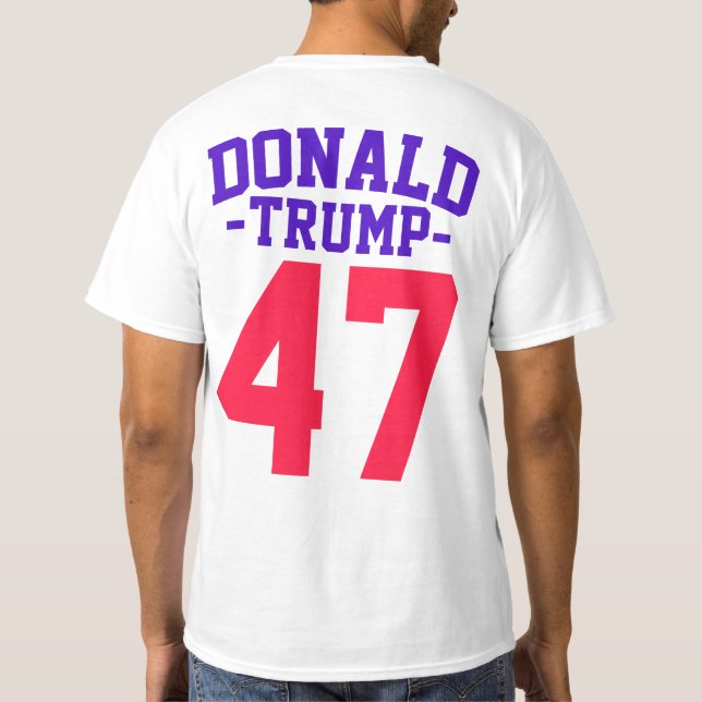 Camiseta Donald Trump 47 Eleição Presidencial 2024 (Verso)