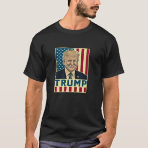 Camiseta Donald Trump American Pop Art Vintage EUA América
