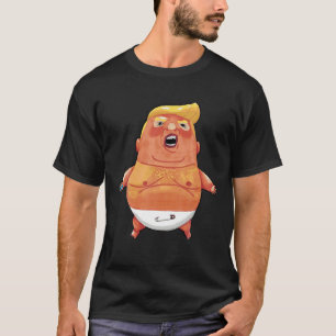 Camiseta Donald Trump bebê no balão de fralda T Shirt