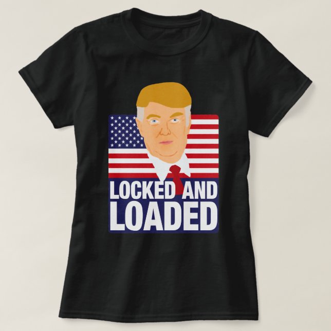 Camiseta Donald Trump Bloqueou e Carregou (Frente do Design)