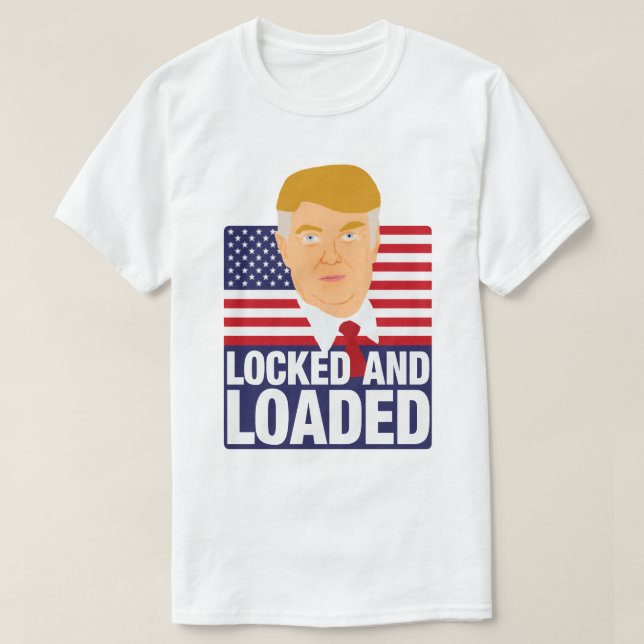 Camiseta Donald Trump Bloqueou e Carregou (Frente do Design)