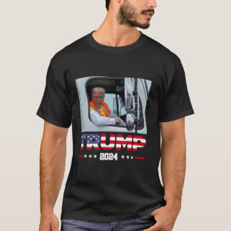 Camiseta Donald Trump caminha no caminhão do lixo