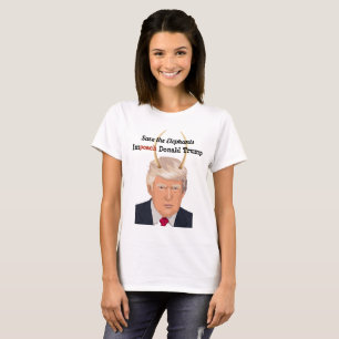 Camiseta Donald Trump com os chifres do diabo do trunfo do