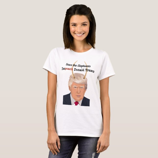 Camiseta Donald Trump com os chifres do diabo do trunfo do (Frente Completa)