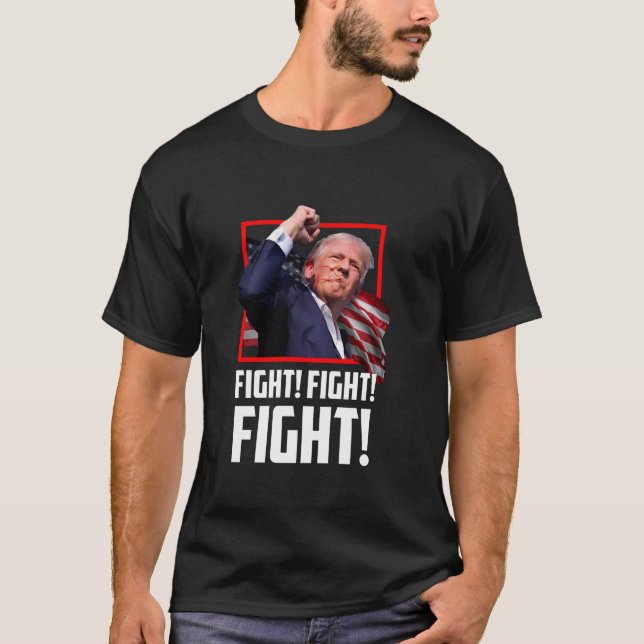 Camiseta Donald Trump Combatendo Combatentes Apoiadores (Frente)