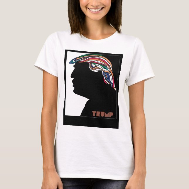 Camiseta Donald Trump Combover psicadélico (Frente)