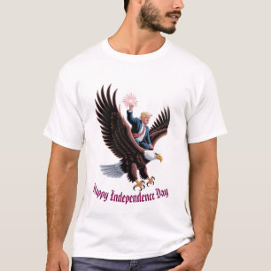 Camiseta Donald Trump Correndo Personalizado De Arte Patrió