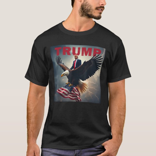 Camiseta Donald Trump Eagle EUA Presidente América (Frente)