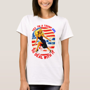 CAMISETA DONALD TRUMP... EU SOU UMA GAROTA TRUMP. ENTÃO LID