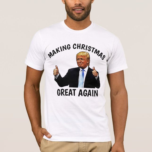 CAMISETA DONALD TRUMP FAZER EXCELENTE DE NATAL DE NOVO (Frente)