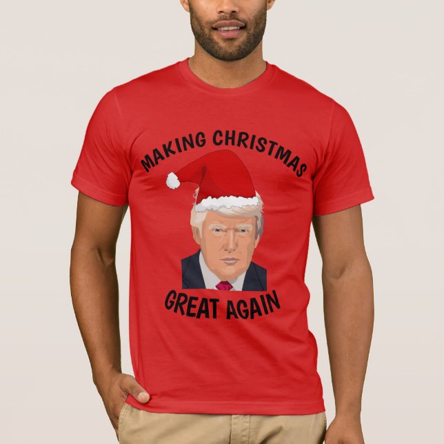 CAMISETA DONALD TRUMP FAZER EXCELENTE DE NATAL DE NOVO (Frente)