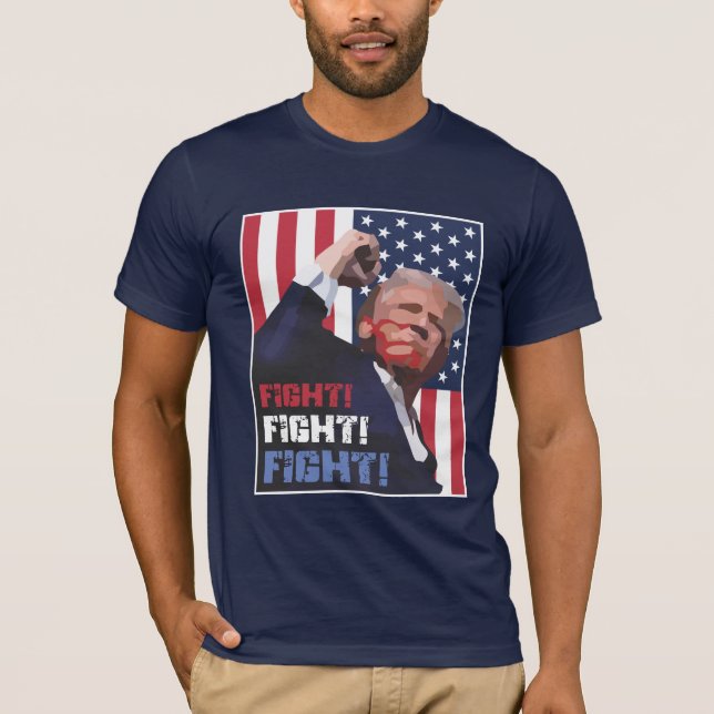 Camiseta Donald Trump Fist Pump LUTA! (Frente)