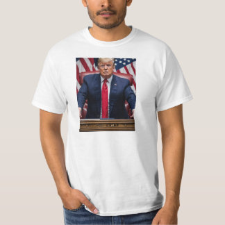 Camiseta Donald Trump Foto Impressão T-Shirt