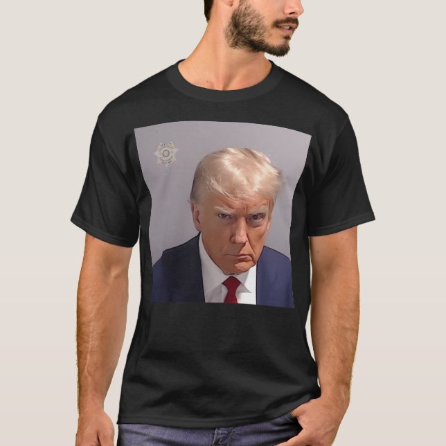 Camiseta Donald Trump Fulton County Jail Mugshot (Frente)