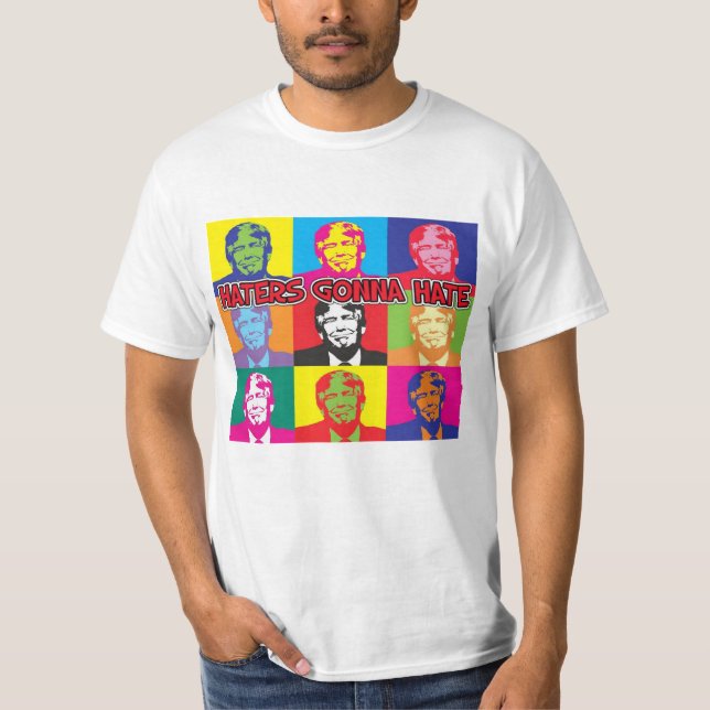 CAMISETA DONALD TRUMP HATERS VÃO ODIAR T-SHIRTS (Frente)