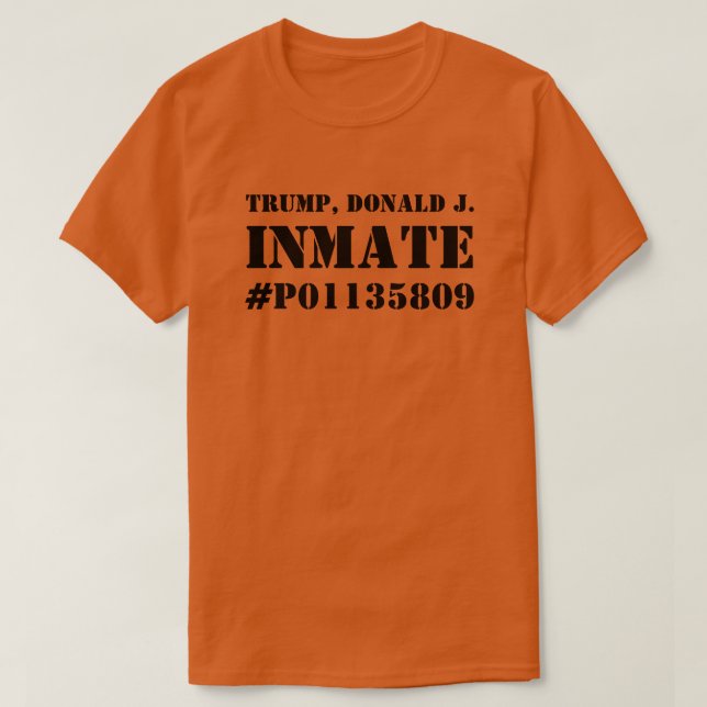 Camiseta Donald Trump Inmate P01135809 (Frente do Design)
