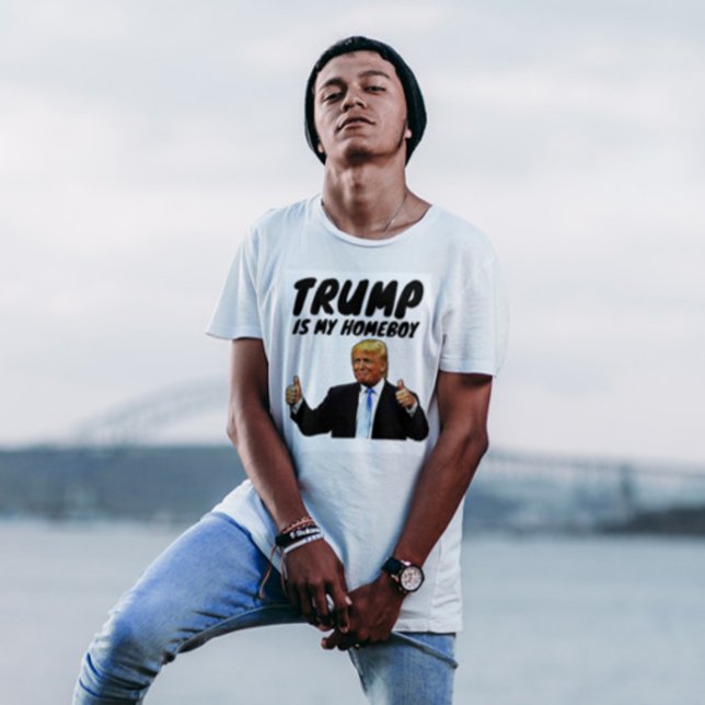 CAMISETA DONALD TRUMP IS MY HOMEBOY T-SHIRTS T-SHIRT (Criador carregado)