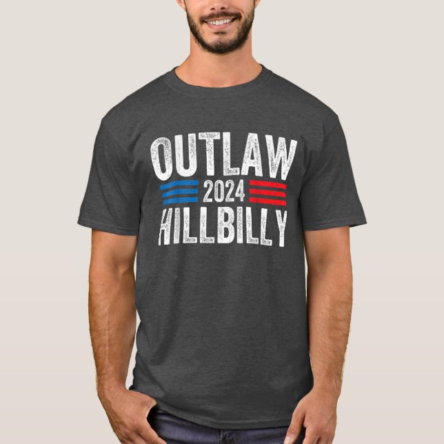 Camiseta Donald Trump J.D. Vance Outlaw Hillbilly (Frente)