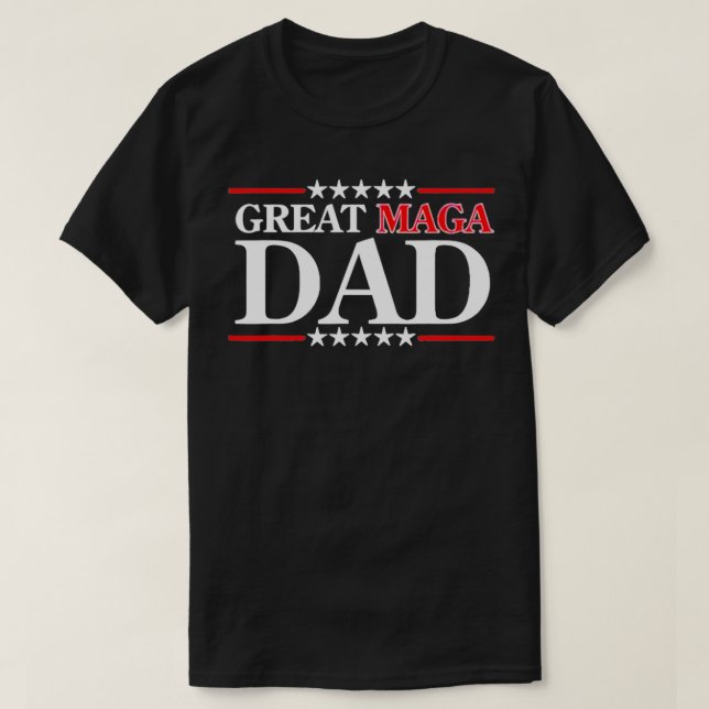 Camiseta Donald Trump jr dia de os pais excelente maga pai (Frente do Design)