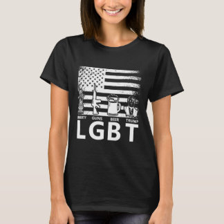 Camiseta Donald Trump Lgbt Liberty Guns Beer