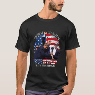 Camiseta Donald Trump Luta Jesus É Meu Salvador Trump É Meu