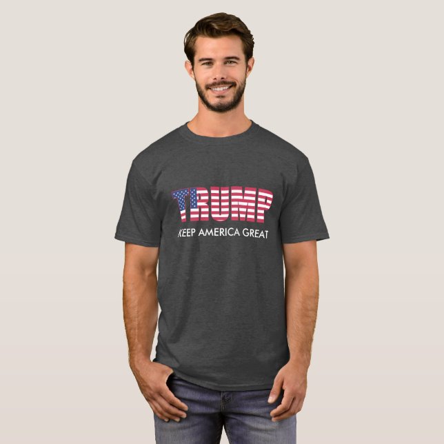 Camiseta Donald Trump - Mantenha o Excelente da América (Frente Completa)
