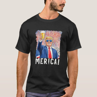 Camiseta Donald Trump Merica 4 De Julho Prem