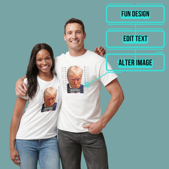 Camiseta Donald Trump Mug O Trava Cores (Commemorate this unprecedented occasion.)