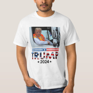 Camiseta Donald Trump Na Equipe Do Caminhão De Lixo