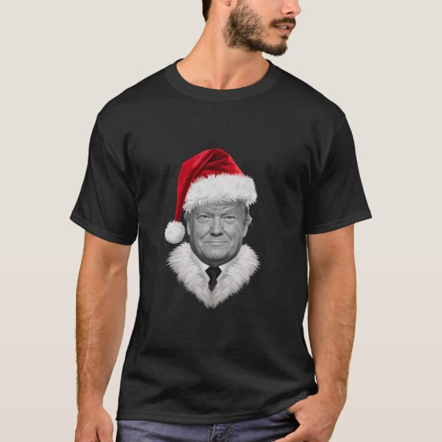 Camiseta Donald Trump Natal Engraçado Dom do Papai Noel (Frente)